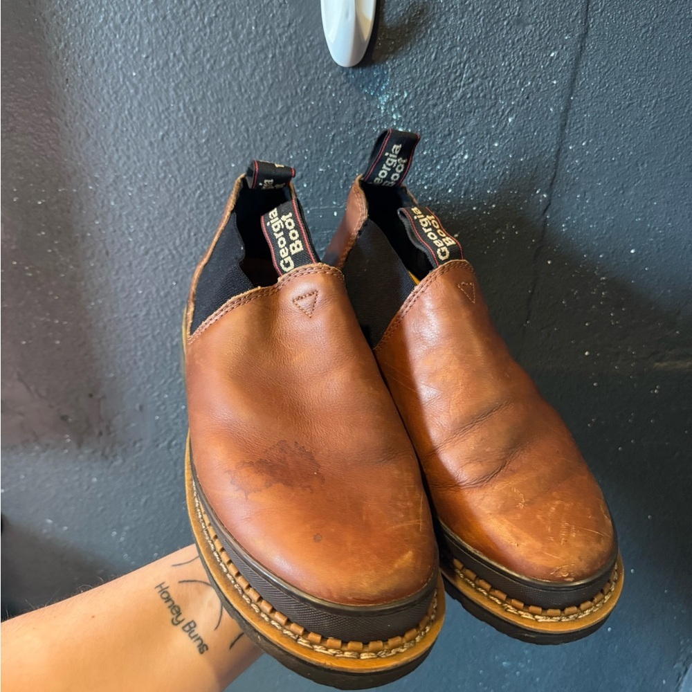 Men’s Georgia Boot Brown Leather Chelsea Boots